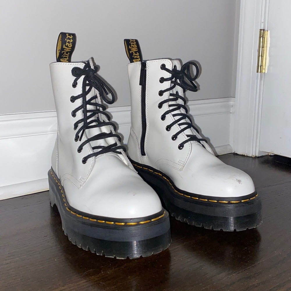 White Doc Marten boots